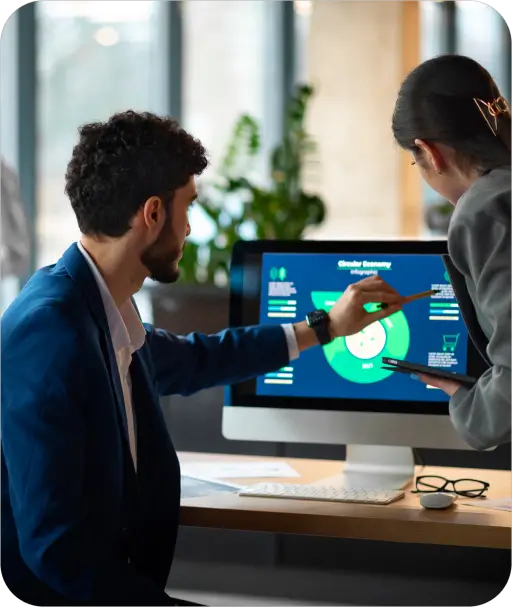 group people working out business plan office