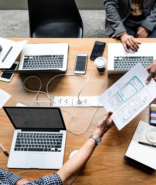 Group people working